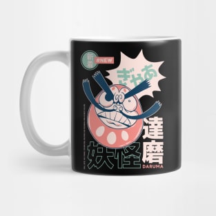 Funny Retro 90s Japanese Kawaii Daruma Yokai Mug